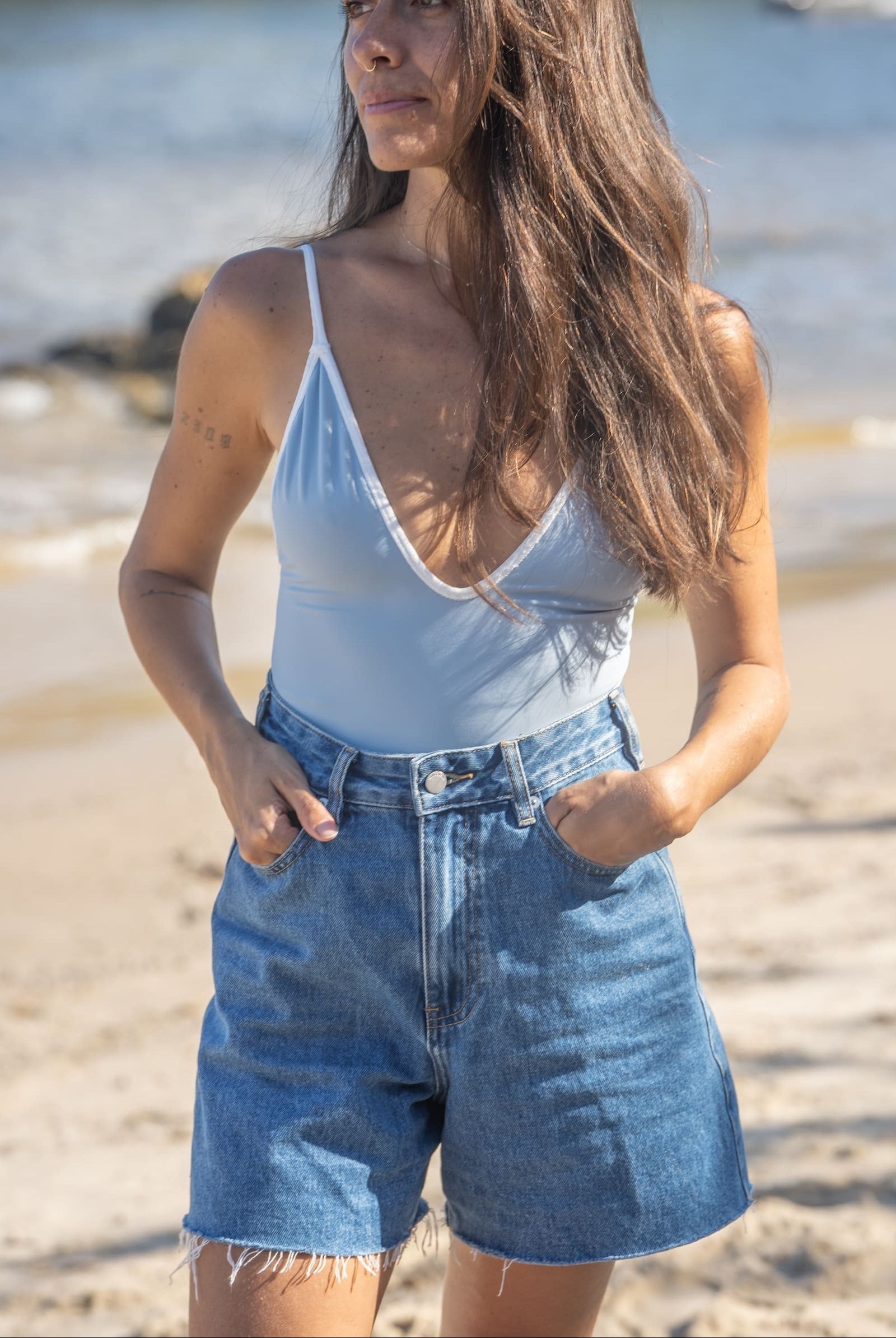 maillot de bain une piece bicolore femmes by manie